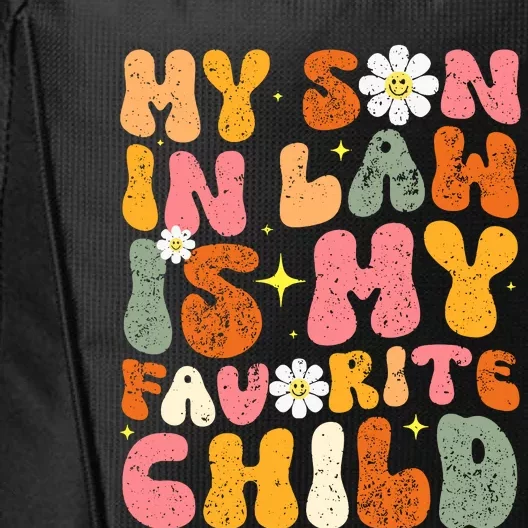 Retro My Son In Law Is My Favorite Child Funny Mother In Law Retro City Backpack