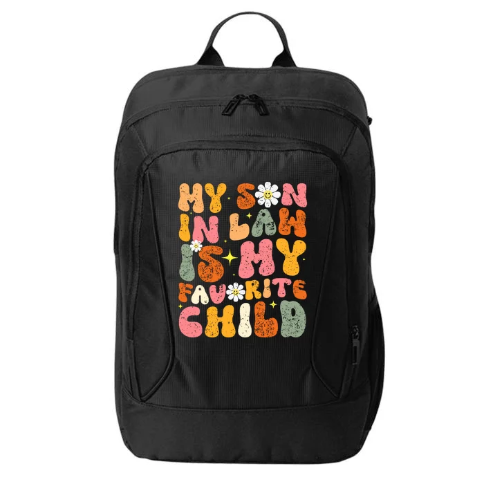 Retro My Son In Law Is My Favorite Child Funny Mother In Law Retro City Backpack