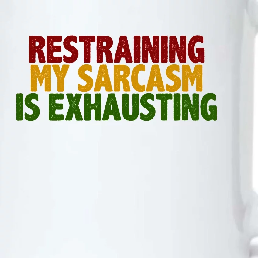 Restraining My Sarcasm Is Exhausting Black Color Changing Mug