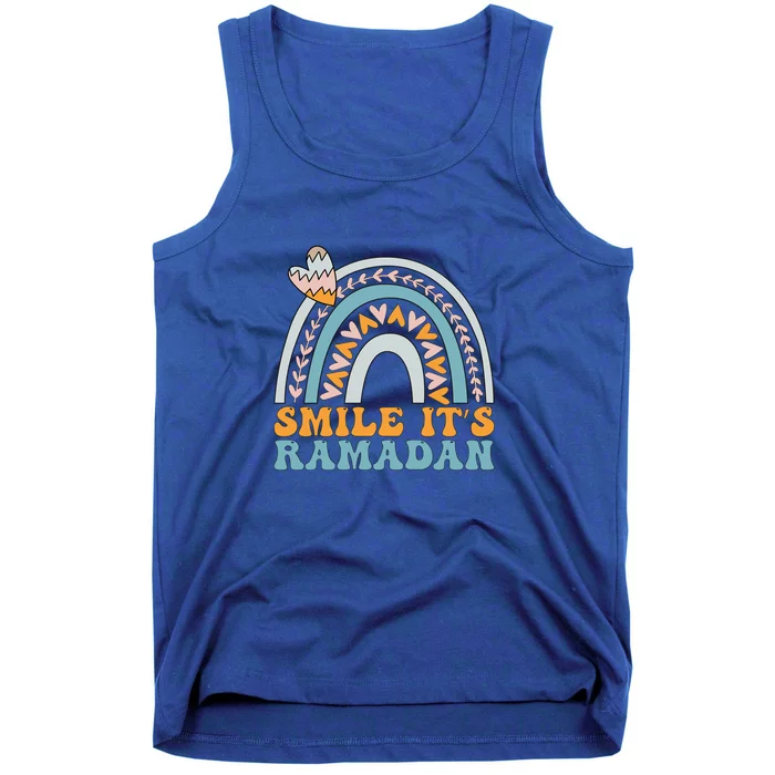 Ramadan Mubarak Smile Its Ramadan Muslim Islamic Fasting Gift Tank Top