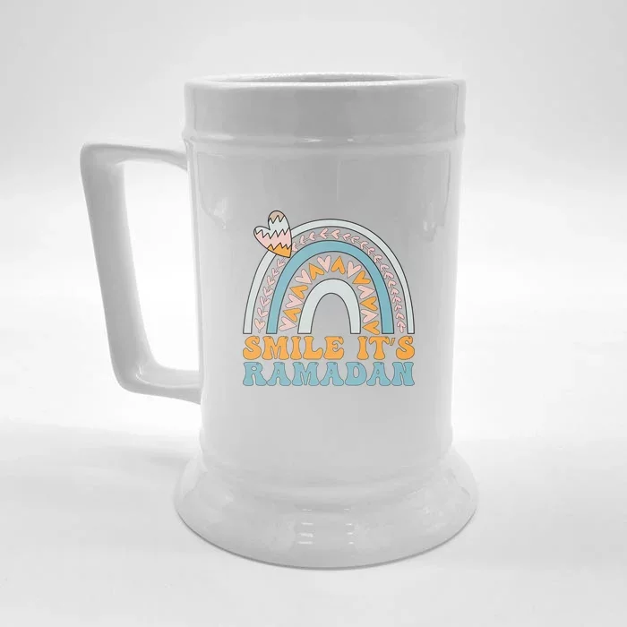 Ramadan Mubarak Smile Its Ramadan Muslim Islamic Fasting Gift Front & Back Beer Stein