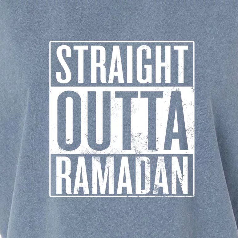 Ramadan Mubarak Straight Outta Ramadan Gift Garment-Dyed Women's Muscle Tee