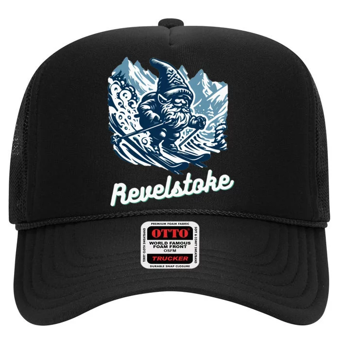 Revelstoke Mountain Ski Resort Gnome Adventure Hike Camp High Crown Mesh Trucker Hat