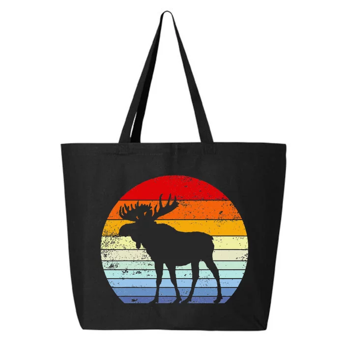 Retro Moose Sunset Vintage Silhouette Distressed Style 25L Jumbo Tote