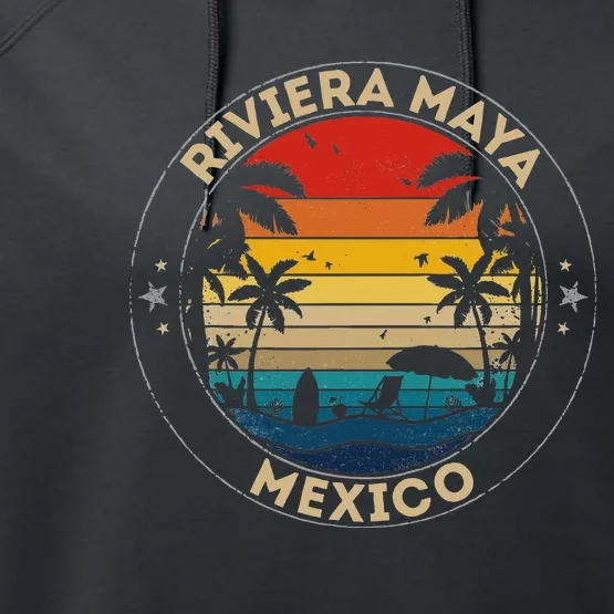 Riviera Maya Souvenir Mexico Reminder Performance Fleece Hoodie