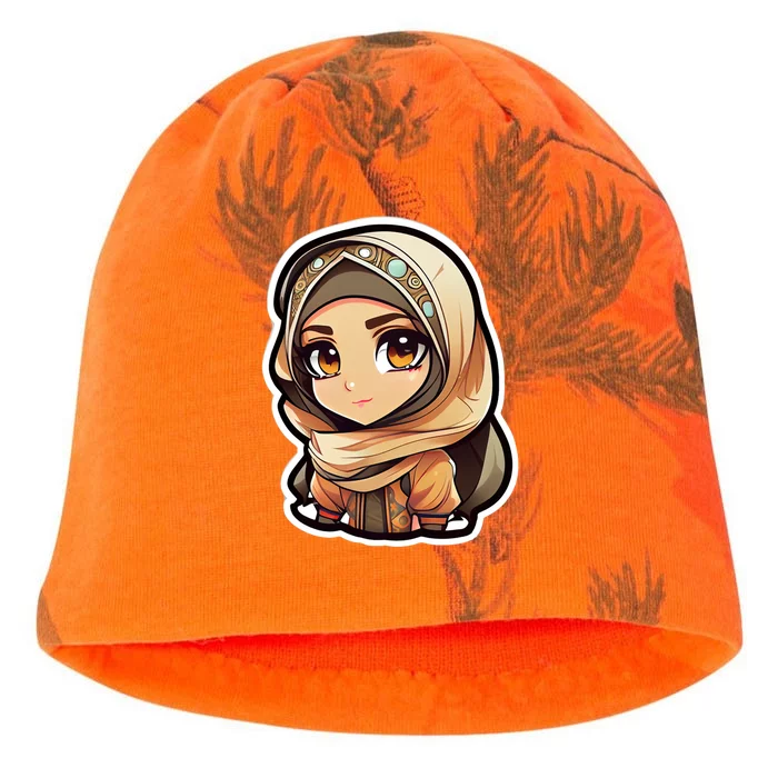 Ramadan Mubarak Seductive Anime Arab Hijab Head Scarf Beautiful Gift Kati - Camo Knit Beanie