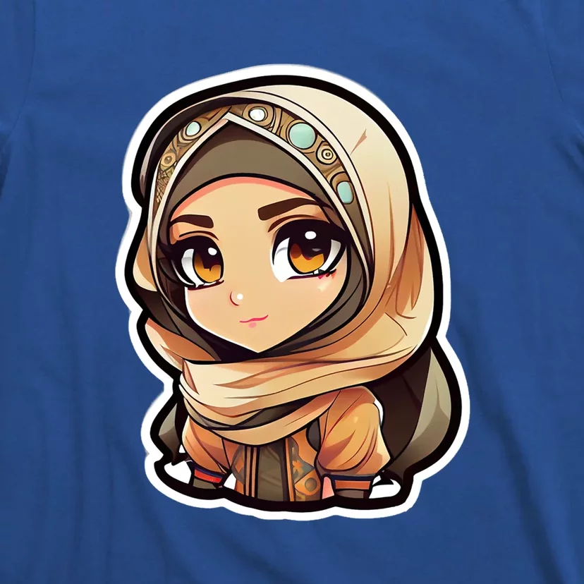 Ramadan Mubarak Seductive Anime Arab Hijab Head Scarf Beautiful Gift T-Shirt