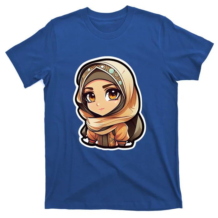 Ramadan Mubarak Seductive Anime Arab Hijab Head Scarf Beautiful Gift T-Shirt