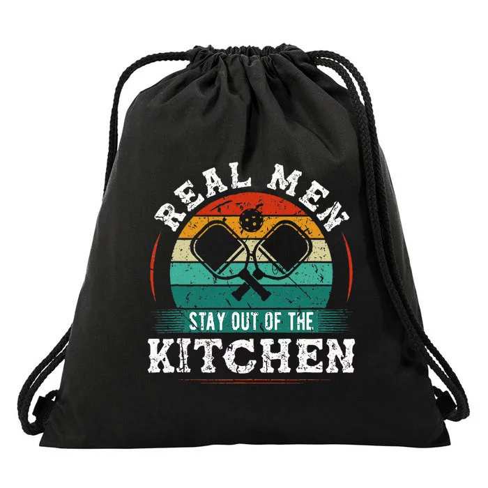 Real M.E.N Stay Out Of The Kitchen Pickleball Drawstring Bag