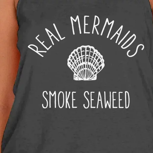 Real Mermaids Smoke Seaweed Women's Knotted Racerback Tank