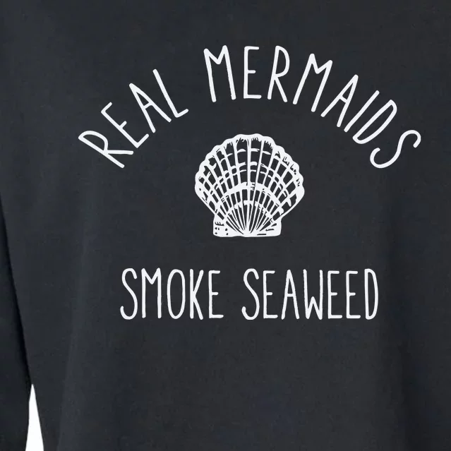 Real Mermaids Smoke Seaweed Cropped Pullover Crew