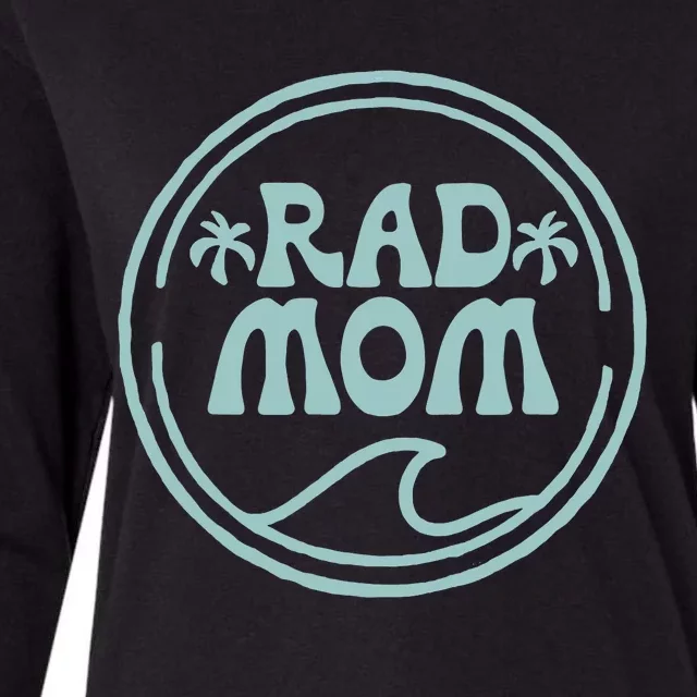 Rad Mom Surf Matching Birthday The Big One 1st Birthday Womens Cotton Relaxed Long Sleeve T-Shirt