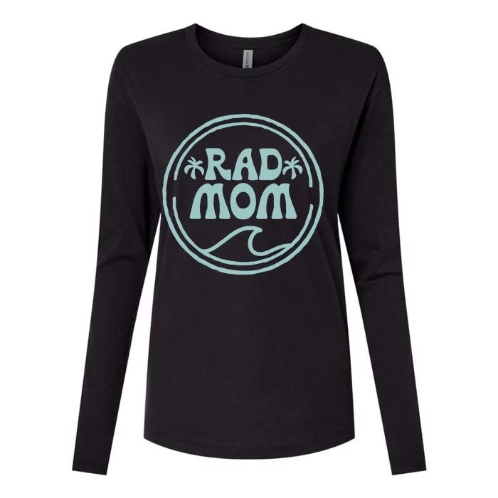 Rad Mom Surf Matching Birthday The Big One 1st Birthday Womens Cotton Relaxed Long Sleeve T-Shirt