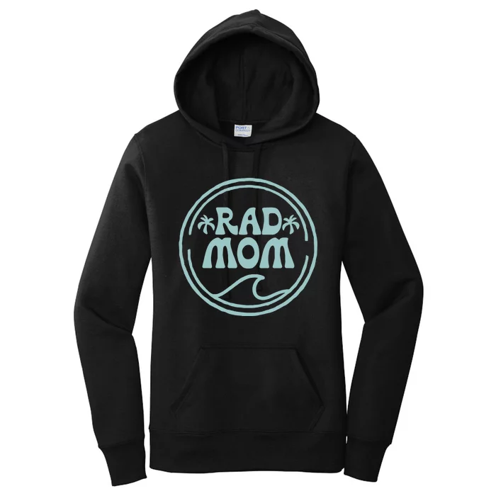 Rad Mom Surf Matching Birthday The Big One 1st Birthday Women's Pullover Hoodie