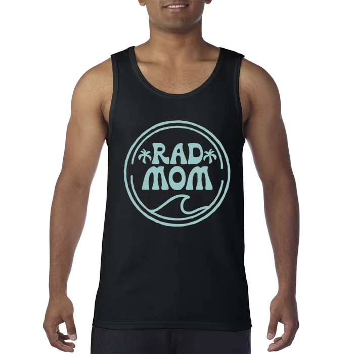 Rad Mom Surf Matching Birthday The Big One 1st Birthday Tank Top