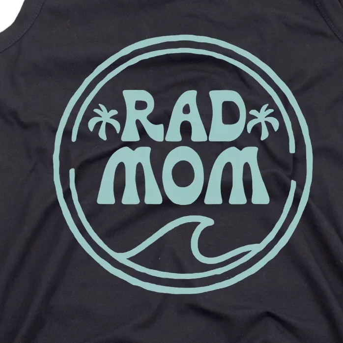 Rad Mom Surf Matching Birthday The Big One 1st Birthday Tank Top