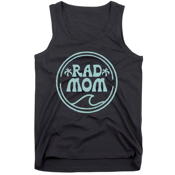 Rad Mom Surf Matching Birthday The Big One 1st Birthday Tank Top