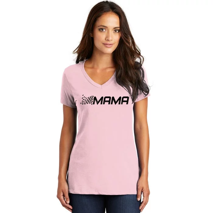 Racing Mama Sport Women's V-Neck T-Shirt