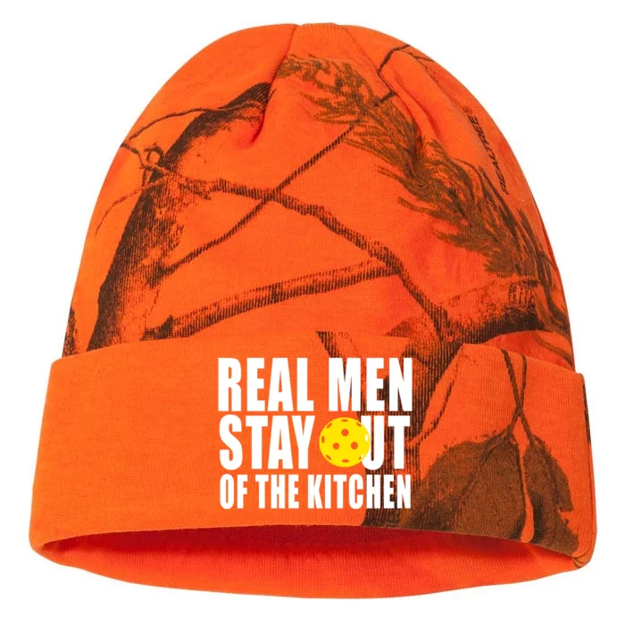 Real Men Stay Out Of The Kitchen Pickle Ball Kati - 12in Camo Beanie