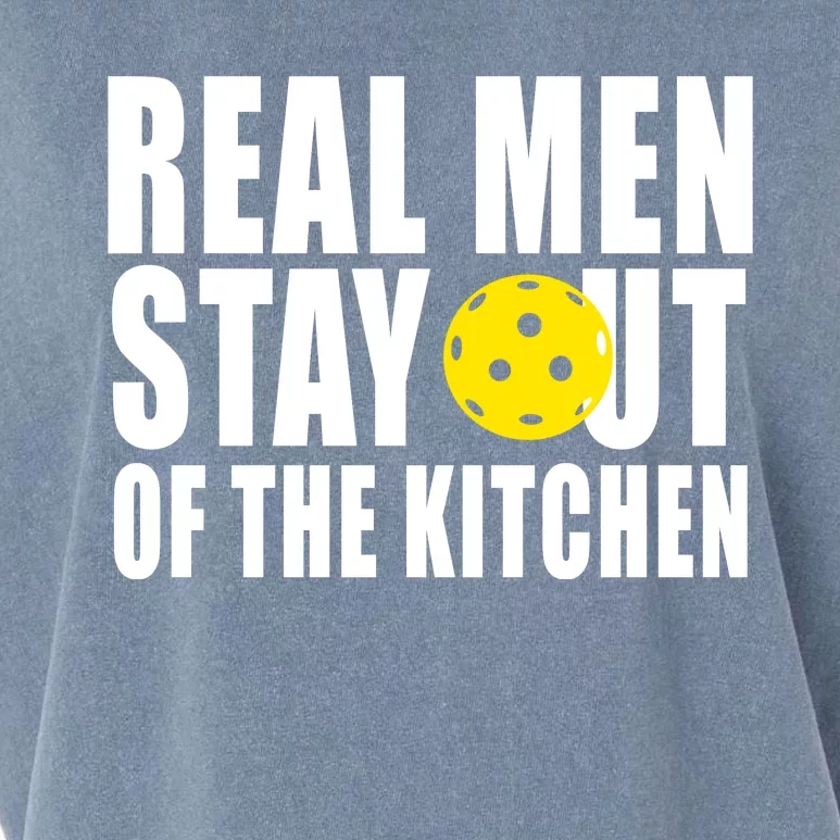 Real Men Stay Out Of The Kitchen Pickle Ball Garment-Dyed Women's Muscle Tee