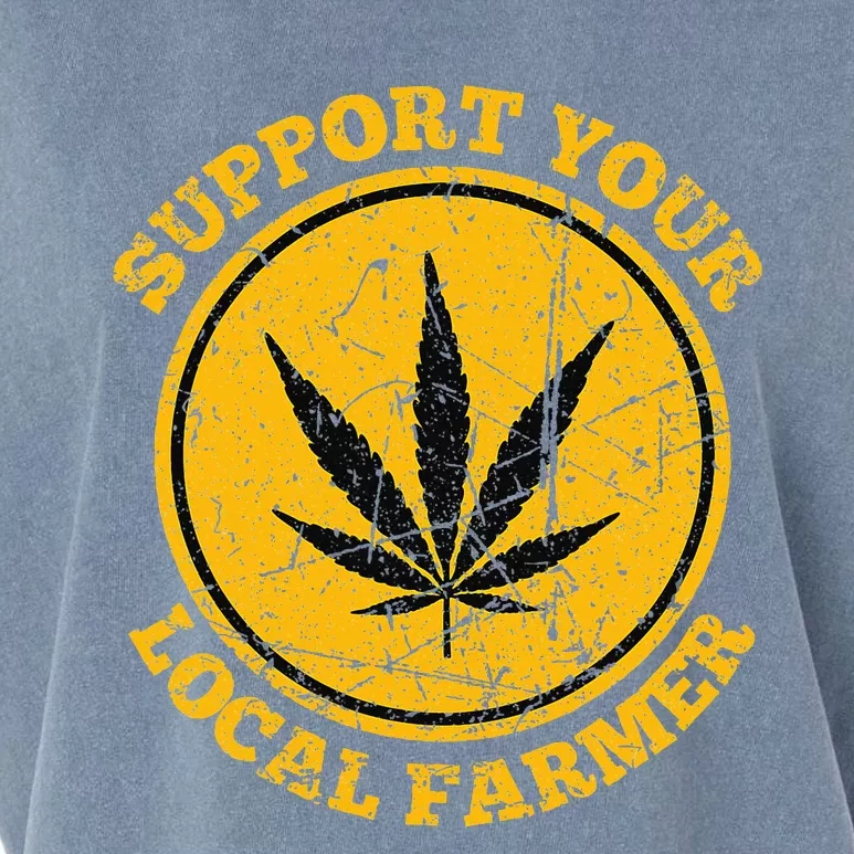 Retro Marijuana Support Your Local Farmer Cannabis Weed 2023 Garment-Dyed Women's Muscle Tee