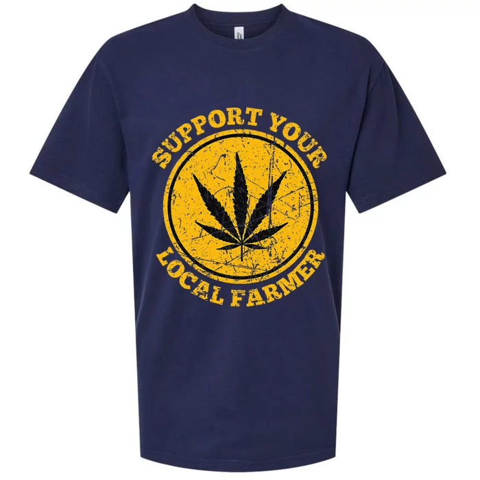 Retro Marijuana Support Your Local Farmer Cannabis Weed 2023 Sueded Cloud Jersey T-Shirt