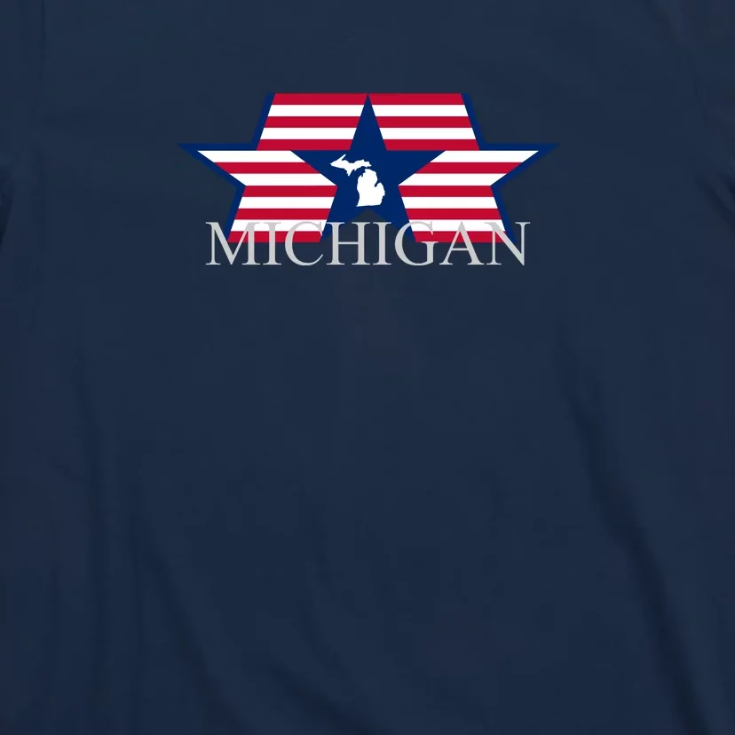 Retro Michigan Star Map T-Shirt