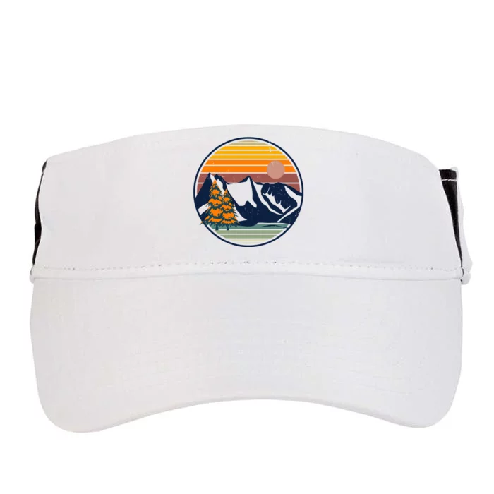 Retro Mountain Sunset Nature Adult Drive Performance Visor