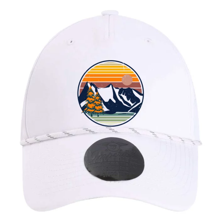 Retro Mountain Sunset Nature Performance The Dyno Cap