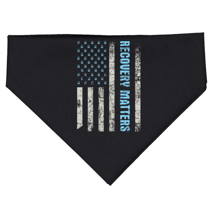 Recovery Matters Sobriety Anniversary Sober AA NA USA-Made Doggie Bandana