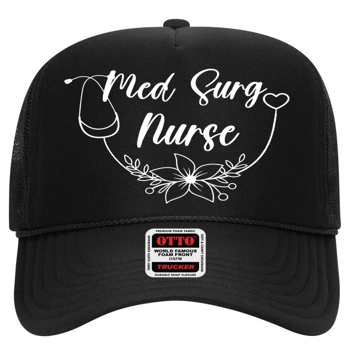 Retro Medical Surgical Nursing Gift High Crown Mesh Trucker Hat