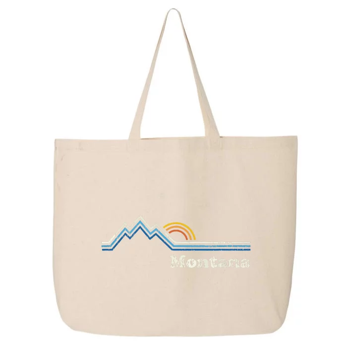 Retro Montana T Vintage Sunrise Mountains Design 25L Jumbo Tote