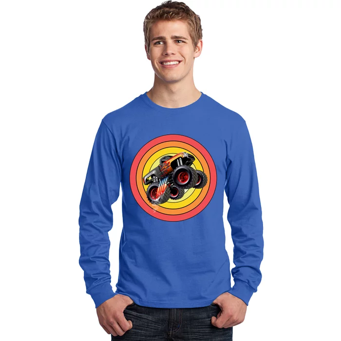 Retro Monster Truck Show Gift Vintage Monster Trucks Gift Long Sleeve Shirt