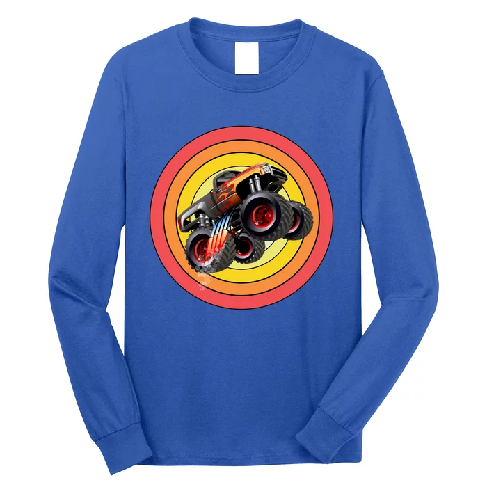 Retro Monster Truck Show Gift Vintage Monster Trucks Gift Long Sleeve Shirt