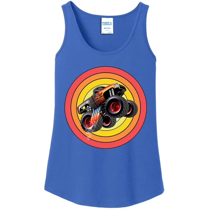 Retro Monster Truck Show Gift Vintage Monster Trucks Gift Ladies Essential Tank