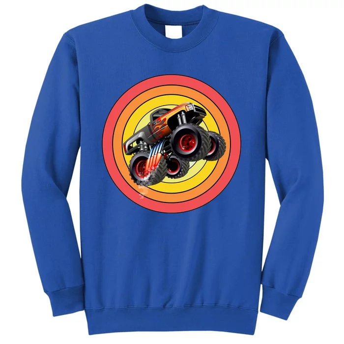 Retro Monster Truck Show Gift Vintage Monster Trucks Gift Tall Sweatshirt