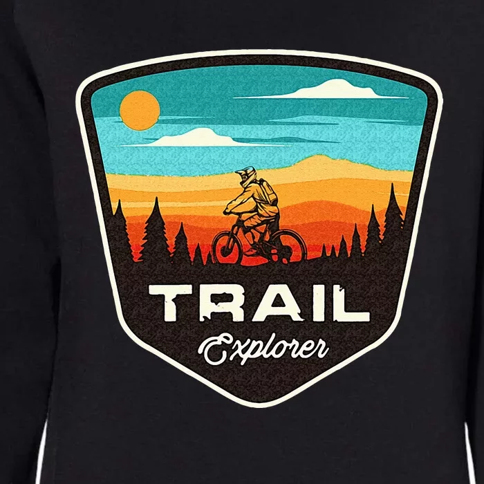 Retro MTB Trail Mountain Bike Biking Cycling Enthusiast Idea Womens California Wash Sweatshirt