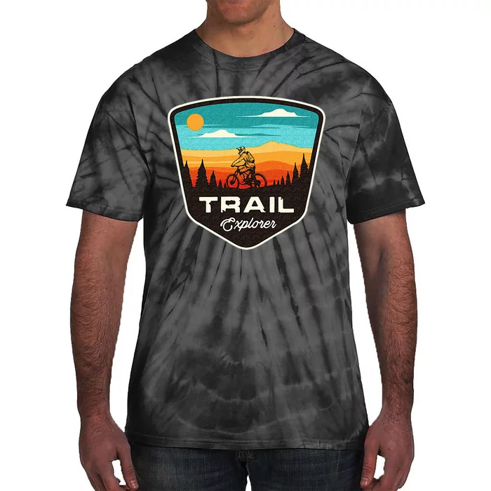 Retro MTB Trail Mountain Bike Biking Cycling Enthusiast Idea Tie-Dye T-Shirt