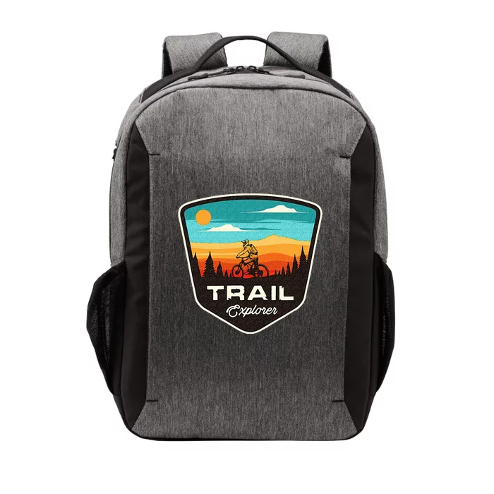 Retro MTB Trail Mountain Bike Biking Cycling Enthusiast Idea Vector Backpack