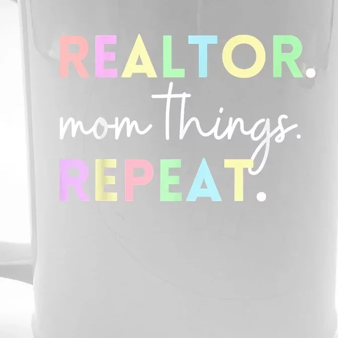 Realtor Mom Things Repeat For Mothers Selling Real Estate Front & Back Beer Stein