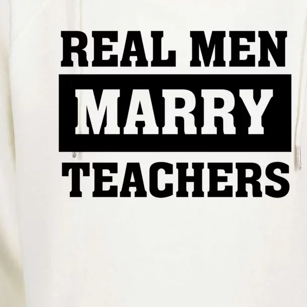 Real Marry Teachers Gift Proud Husband Of Wife Spouse Cool Gift Womens Funnel Neck Pullover Hood