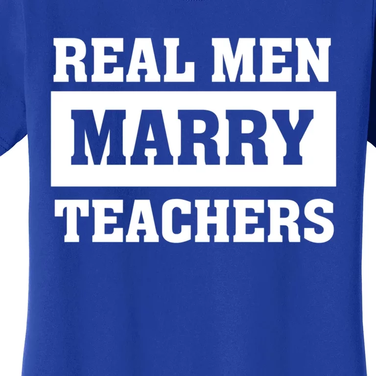 Real Marry Teachers Gift Proud Husband Of Wife Spouse Cool Gift Women's T-Shirt