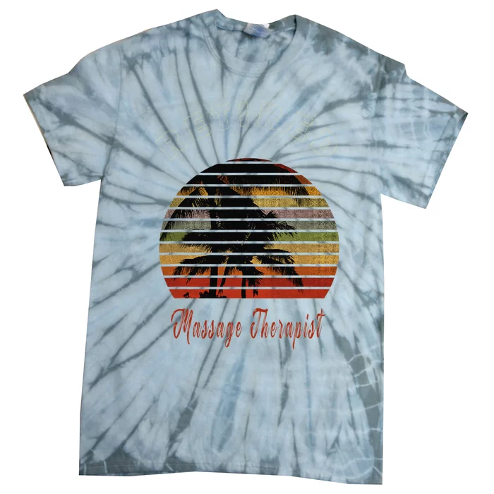 Retired Massage Therapist Retirement Gift Beach Tie-Dye T-Shirt