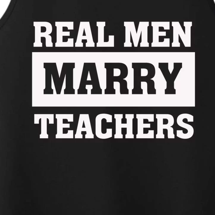 Real Marry Teachers Cool Gift Proud Husband Of Wife Spouse Gift Performance Tank