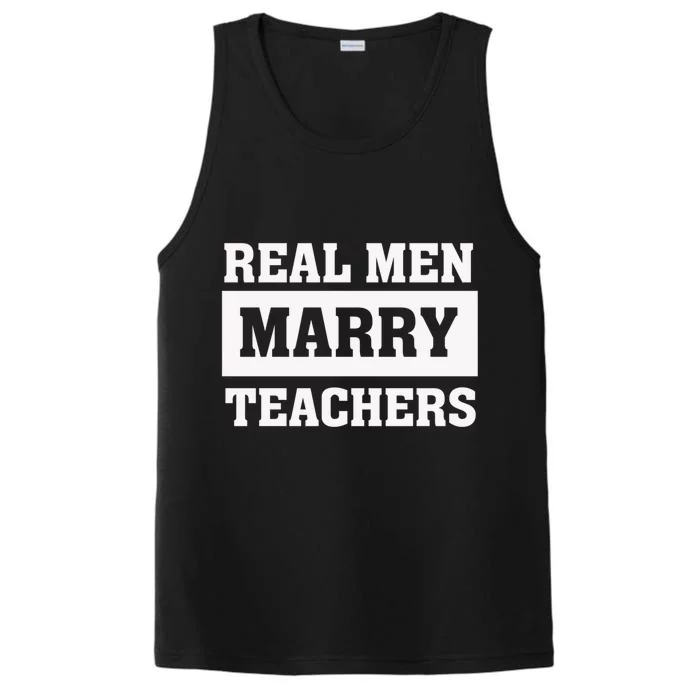 Real Marry Teachers Cool Gift Proud Husband Of Wife Spouse Gift Performance Tank