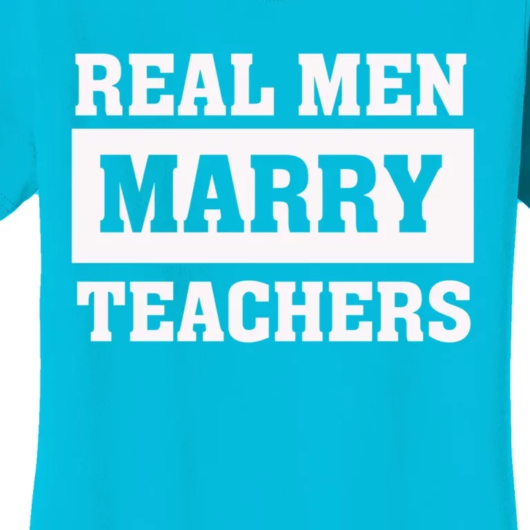 Real Marry Teachers Cool Gift Proud Husband Of Wife Spouse Gift Women's T-Shirt