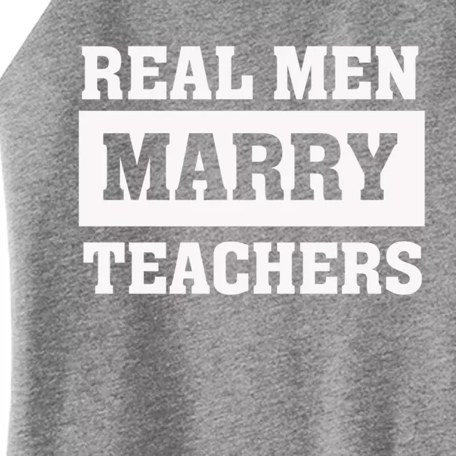 Real Marry Teachers Cool Gift Proud Husband Of Wife Spouse Gift Women’s Perfect Tri Rocker Tank