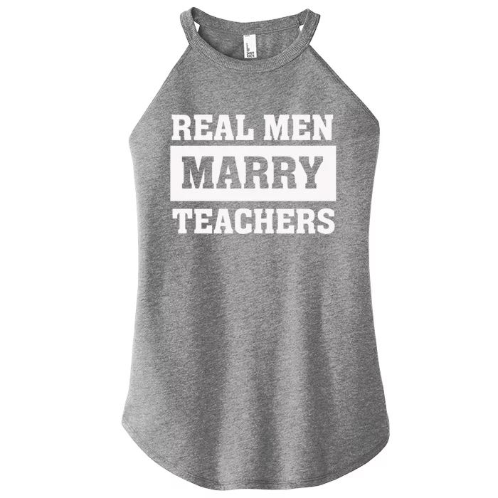 Real Marry Teachers Cool Gift Proud Husband Of Wife Spouse Gift Women’s Perfect Tri Rocker Tank