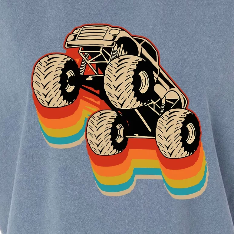 Retro Monster Truck Big Style Truck Garment-Dyed Women's Muscle Tee