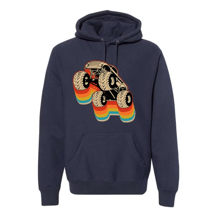 Retro Monster Truck Big Style Truck Premium Hoodie